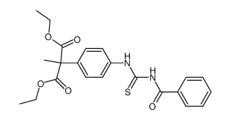 2-[4-(3-Benzoyl-thioureido)-phenyl]-2-methyl-malonic acid diethyl ester Structure