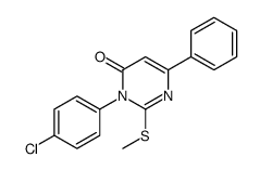 3-(4-chlorophenyl)-2-methylsulfanyl-6-phenylpyrimidin-4-one Structure
