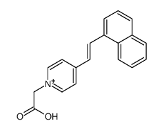 2-[4-[(E)-2-naphthalen-1-ylethenyl]pyridin-1-ium-1-yl]acetic acid Structure