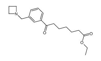 ETHYL 7-[3-(AZETIDINOMETHYL)PHENYL]-7-OXOHEPTANOATE结构式
