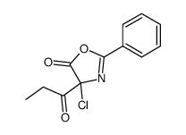 4-chloro-2-phenyl-4-propanoyl-1,3-oxazol-5-one Structure