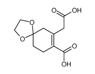 7-(carboxymethyl)-1,4-dioxaspiro[4.5]dec-7-ene-8-carboxylic acid Structure