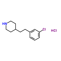 4-[2-(3-Chlorophenyl)ethyl]piperidine hydrochloride (1:1) Structure