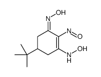 N-[5-tert-butyl-3-(hydroxyamino)-2-nitrosocyclohex-2-en-1-ylidene]hydroxylamine结构式