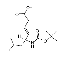 (S-(E))-5-(((1,1-dimethylethoxy)carbonyl)amino)-7-methyl-3-octenoic acid Structure
