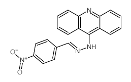 4-Nitrobenzaldehyde 9-acridinylhydrazone structure