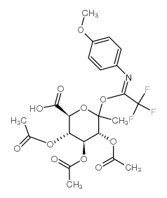 2,3,4-三乙酰基-D-吡喃葡萄糖苷十二烷基甲基1-(N-4-甲氧基苯基)-2,2,2-三氟乙酰亚氨酸甲酯结构式