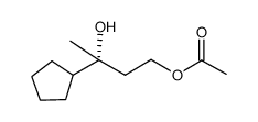 (R)-3-cyclopentyl-3-hydroxybutyl acetate结构式