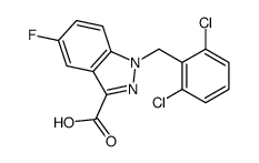 1-[(2,6-dichlorophenyl)methyl]-5-fluoroindazole-3-carboxylic acid Structure