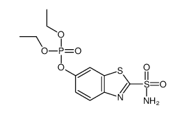 diethyl (2-sulfamoyl-1,3-benzothiazol-6-yl) phosphate结构式