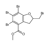 5,6,7-Tribromo-2-bromomethyl-2,3-dihydro-benzofuran-4-carboxylic acid methyl ester结构式