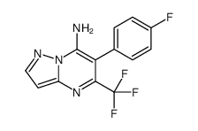 6-(4-fluorophenyl)-5-(trifluoromethyl)pyrazolo[1,5-a]pyrimidin-7-amine Structure