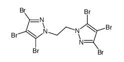 3,4,5-tribromo-1-[2-(3,4,5-tribromopyrazol-1-yl)ethyl]pyrazole Structure