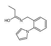 N-[(2-pyrrol-1-ylphenyl)methyl]propanamide Structure