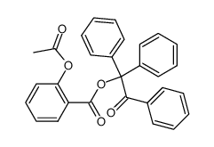 O-acetylsalicylic acid acid 2-oxo-1,2,2-triphenylethyl ester Structure