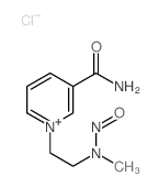 Pyridinium,3-(aminocarbonyl)-1-[2-(methylnitrosoamino)ethyl]-, chloride (1:1) Structure