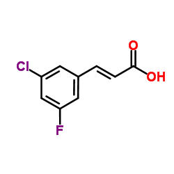 (2E)-3-(3-Chloro-5-fluorophenyl)acrylic acid structure