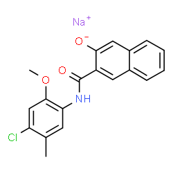 sodium N-(4-chloro-2-methoxy-5-methylphenyl)-3-hydroxynaphthalene-2-carboxamidate结构式