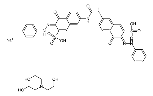 7,7'-(carbonyldiimino)bis[4-hydroxy-3-(phenylazo)naphthalene-2-sulphonic] acid, sodium salt, compound with 2,2',2''-nitrilotriethanol Structure