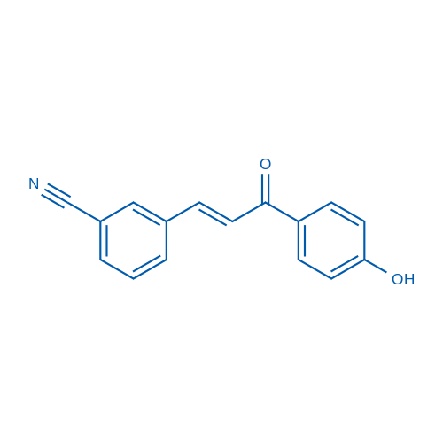 3-(3-(4-Hydroxyphenyl)-3-oxoprop-1-en-1-yl)benzonitrile Structure