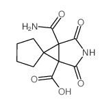 Spiro(3-azabicyclo(3.1.0)hexane-6,1-cyclopentane)-1-carboxylic acid, 5-(aminocarbonyl)-2,4-dioxo-结构式