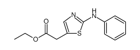 5-Thiazoleacetic acid, 2-(phenylamino)-, ethyl ester structure