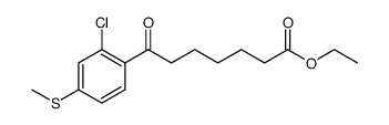 Benzeneheptanoic acid, 2-chloro-4-(methylthio)-ζ-oxo-, ethyl ester结构式