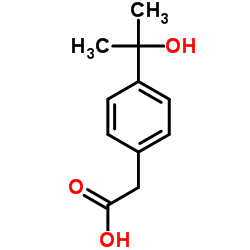 [4-(2-Hydroxy-2-propanyl)phenyl]acetic acid结构式