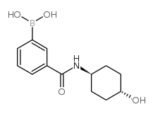 (3-((反式-4-羟基环己基)氨基甲酰基)苯基)硼酸结构式