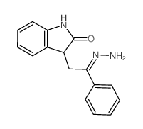 3-[(2E)-2-hydrazinylidene-2-phenyl-ethyl]-1,3-dihydroindol-2-one Structure