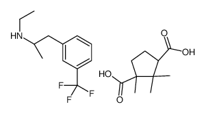 camphoric acid, compound with (S)-N-ethyl-α-methyl-3-(trifluoromethyl)phenethylamine (1:1) Structure