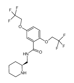 N-[[(2S)-piperidin-2-yl]methyl]-2,5-bis(2,2,2-trifluoroethoxy)benzamide Structure
