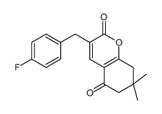3-[(4-fluorophenyl)methyl]-7,7-dimethyl-6,8-dihydrochromene-2,5-dione Structure