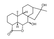 19->6α-Lacton der 6α.7β.16-Trihydroxy-18-nor-kauransaeure-(19)结构式