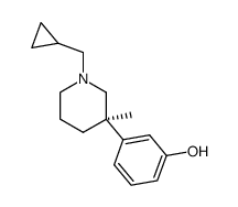 3-((R)-1-Cyclopropylmethyl-3-methyl-piperidin-3-yl)-phenol结构式