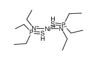 bis(diethylthiophosphinic acid-ethylamidato-S,N)nickel(II) Structure