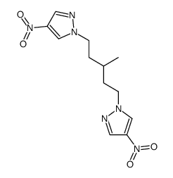 4,4'-dinitro-1H,1'H-1,1'-(3-methyl-pentane-1,5-diyl)-bis-pyrazole结构式