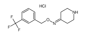 piperidin-4-one O-(3-trifluoromethylbenzyl)oxime hydrochloride Structure