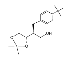 (2S)-2-[(4S)-2,2-dimethyl-1,3-dioxolan-4-yl]-3-(4-t-butylphenyl)-1-propanol结构式