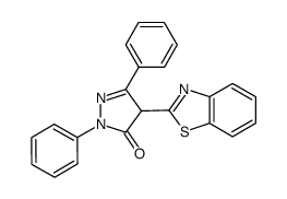 4-(1,3-benzothiazol-2-yl)-2,5-diphenyl-2,4-dihydro-3H-pyrazol-3-one结构式