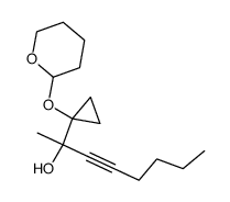 2-(1-((tetrahydro-2H-pyran-2-yl)oxy)cyclopropyl)oct-3-yn-2-ol Structure