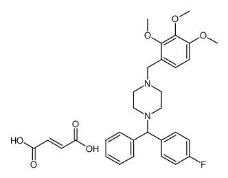 1-(2,3,4-trimethoxybenzyl)-4-(4-fluorobenzhydryl)piperazine fumarate结构式
