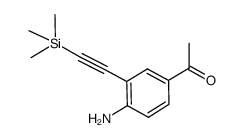 1-(4-amino-3-((trimethylsilyl)ethynyl)phenyl)ethan-1-one Structure