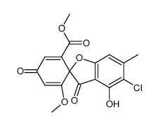 5-Chloro-4-hydroxy-6'-methoxy-6-methyl-3,4'-dioxospiro[benzofuran-2(3H),1'-[2,5]cyclohexadiene]-2'-carboxylic acid methyl ester Structure