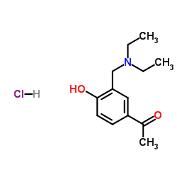 1-{3-[(Diethylamino)methyl]-4-hydroxyphenyl}ethanone hydrochloride (1:1) structure