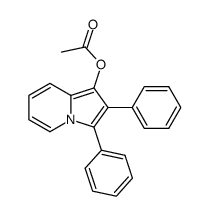 1-(acetyloxy)-2,3-diphenylindolizine结构式