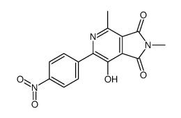 7-Hydroxy-2,4-dimethyl-6-(4-nitro-phenyl)-pyrrolo[3,4-c]pyridine-1,3-dione Structure