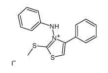 2-methylsulfanyl-N,4-diphenyl-1,3-thiazol-3-ium-3-amine,iodide结构式