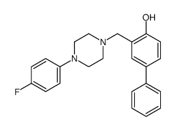 2-[[4-(4-fluorophenyl)piperazin-1-yl]methyl]-4-phenylphenol Structure