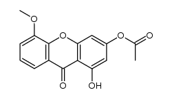 3-acetoxy-1-hydroxy-5-methoxyxanthone结构式